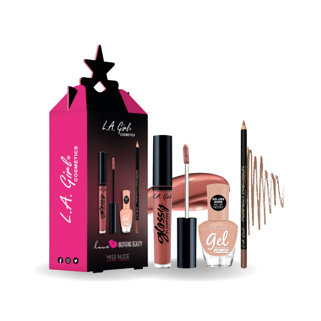 L.A. GIRL COSMETICS MISS NUDE CHRISTMAS SET